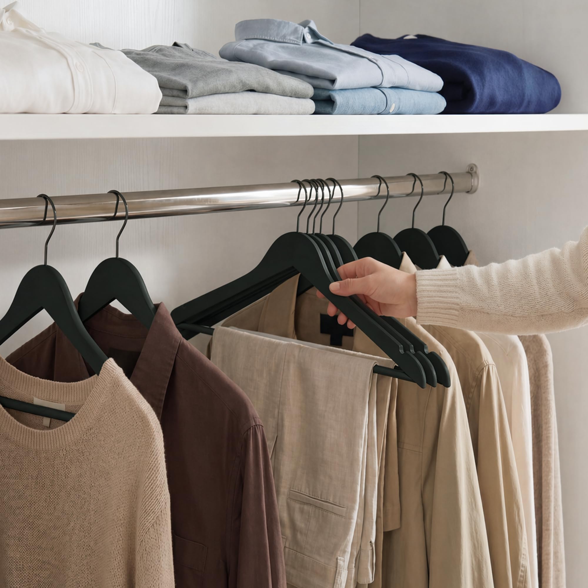 StorageWorks rangée de cintres organisés optimise l’espace du placard