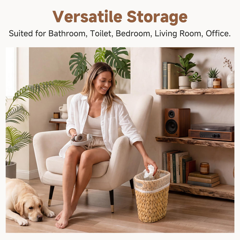 StorageWorks corbeille près du lit apporte style naturel