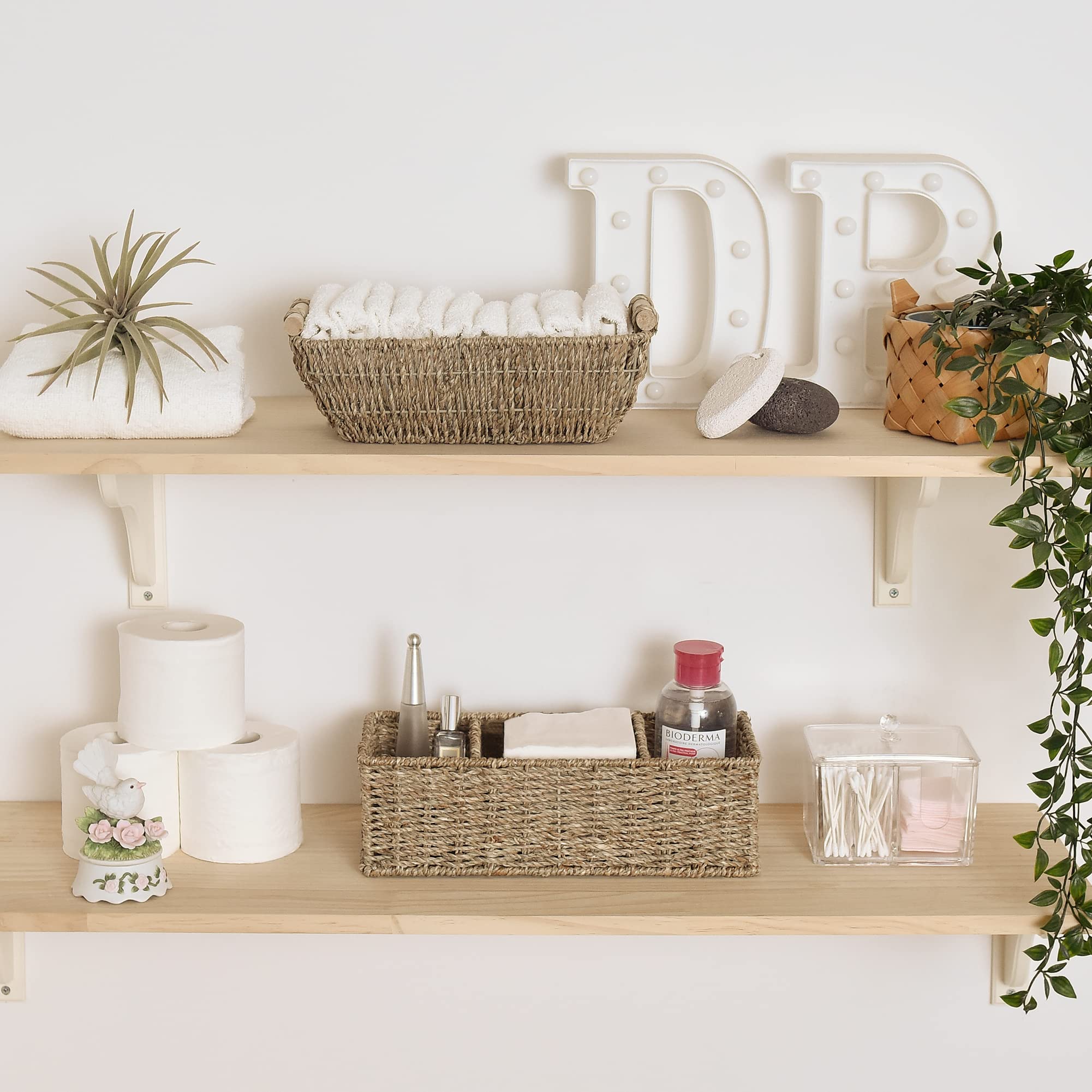 StorageWorks gros plan du tressage en seagrass montrant durabilité et aspect naturel