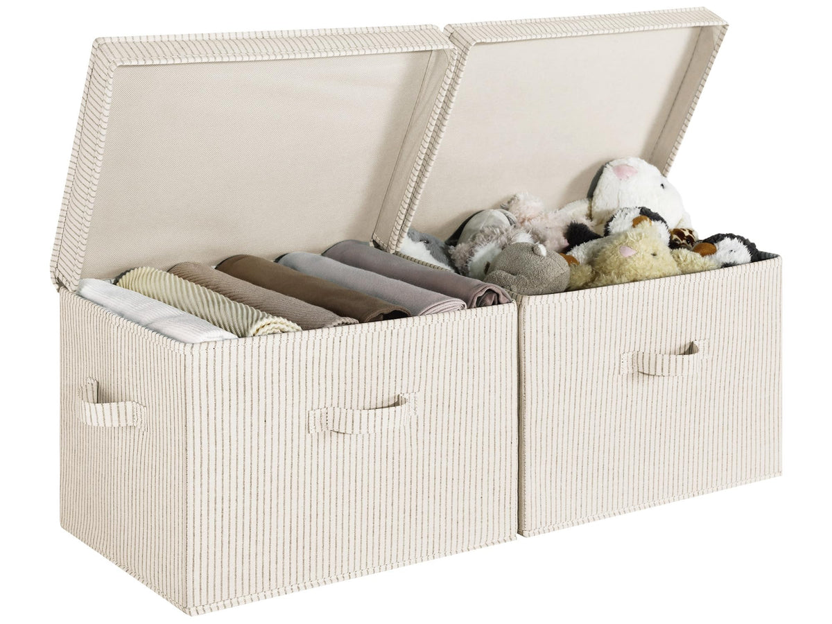StorageWorks vue avant du bac avec couvercle protégeant et organisant