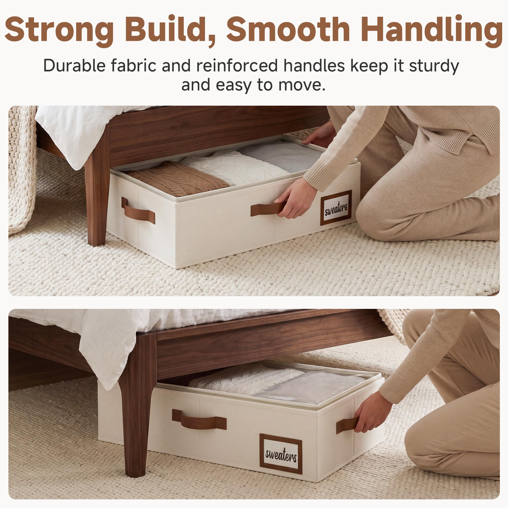 StorageWorks double fermeture éclair garantissant une ouverture fluide et protection