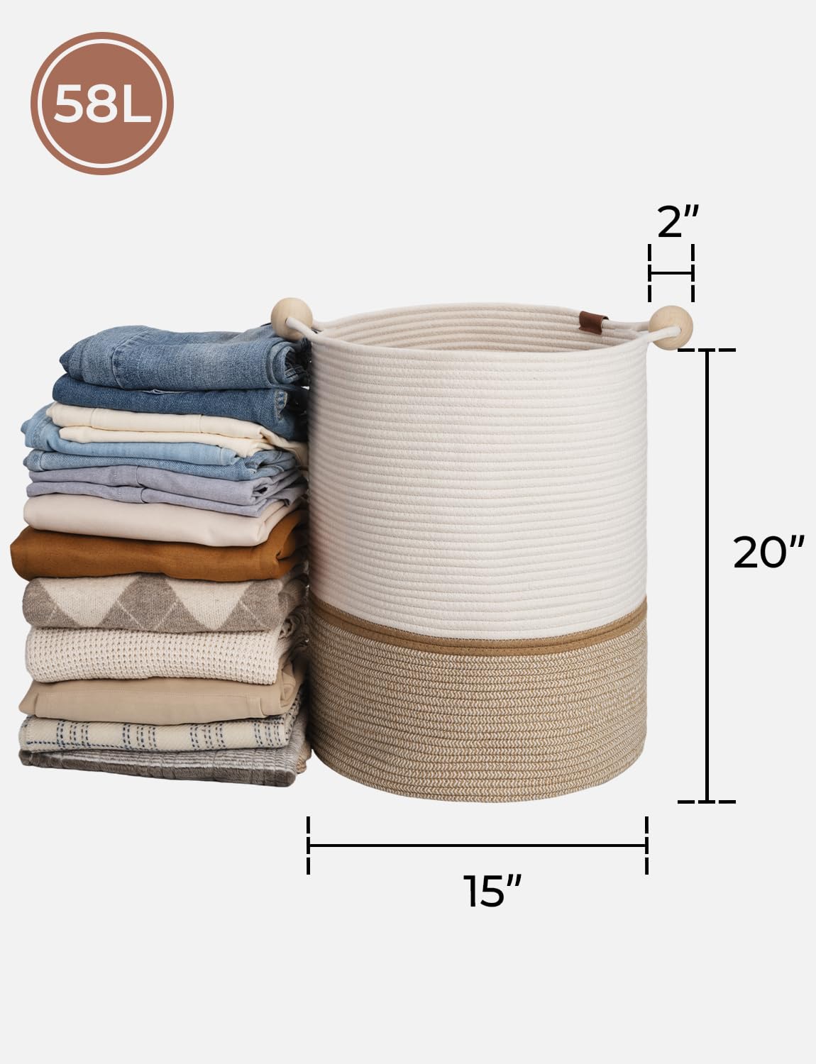 StorageWorks gros plan tressage corde coton, robustesse et douceur
