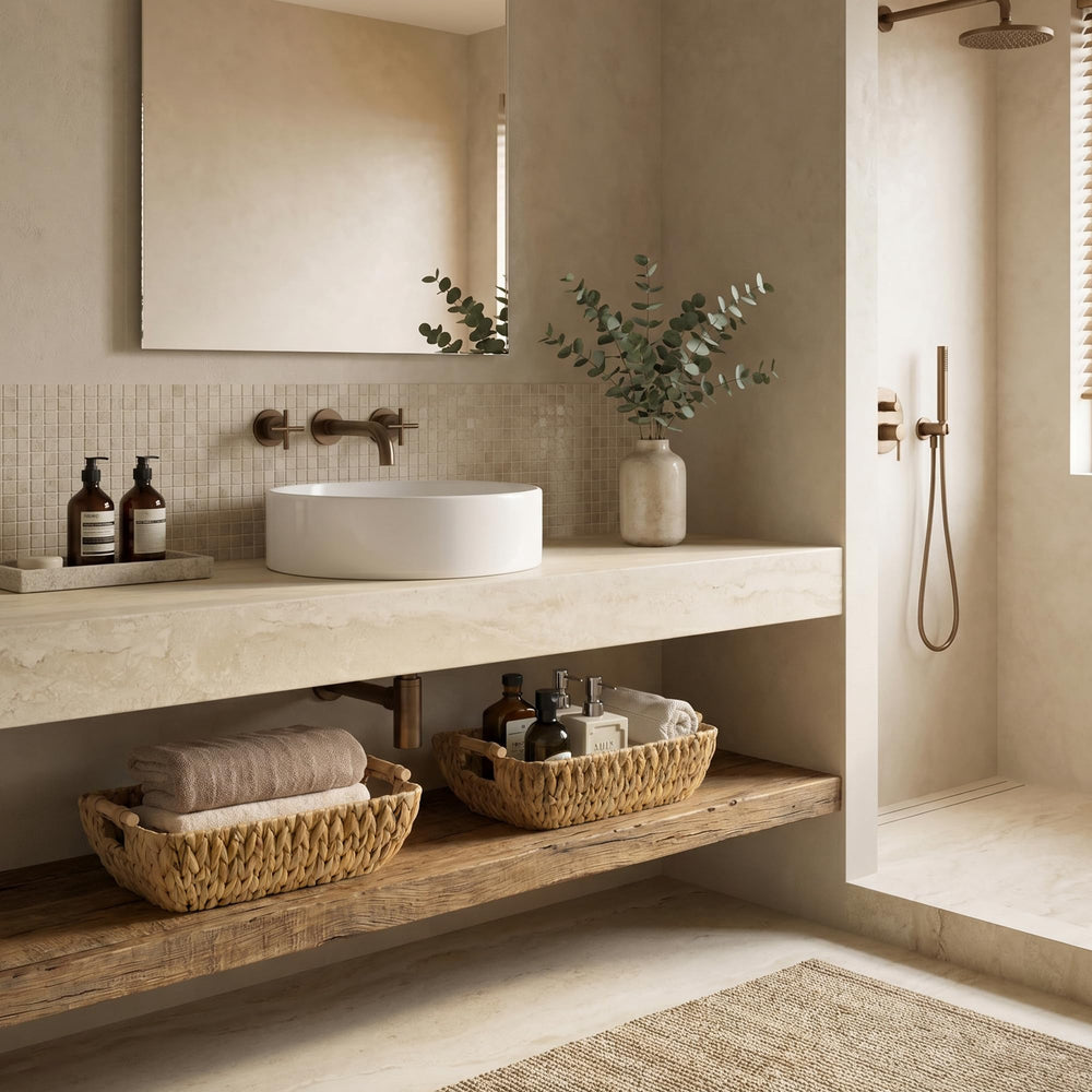 StorageWorks mise en scène dans chambre montrant style minimaliste et rangement