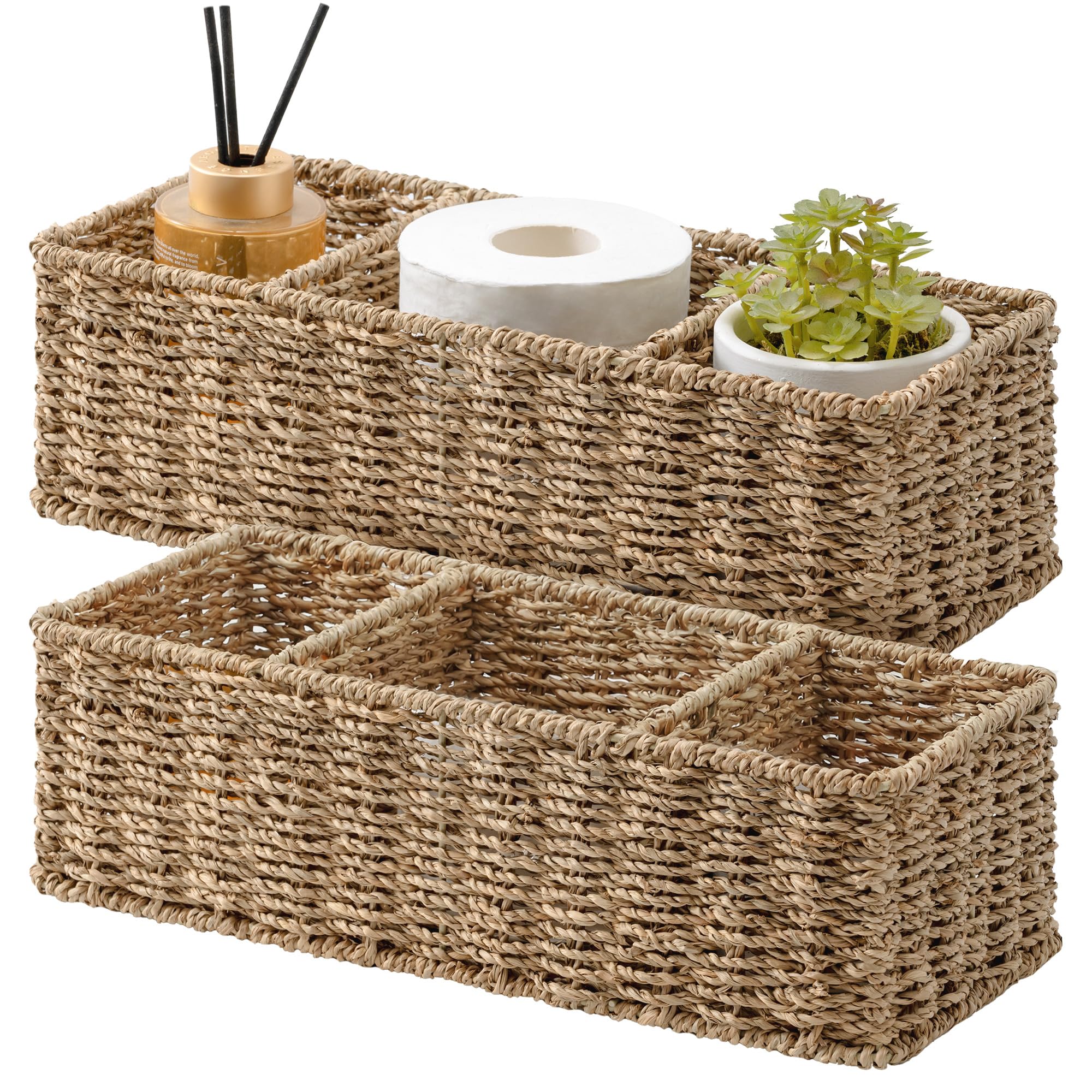 StorageWorks vue face avant du panier pour réservoir, rangement soigné et décoratif