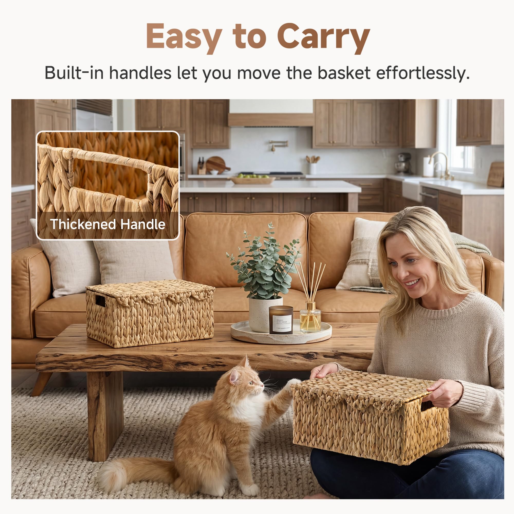 StorageWorks panier en osier intérieur avec armature en fer pour robustesse