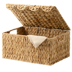 StorageWorks panier en osier face avant montrant rangement esthétique
