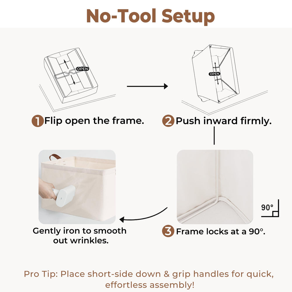 StorageWorks panier plié à plat pour gain de place facile
