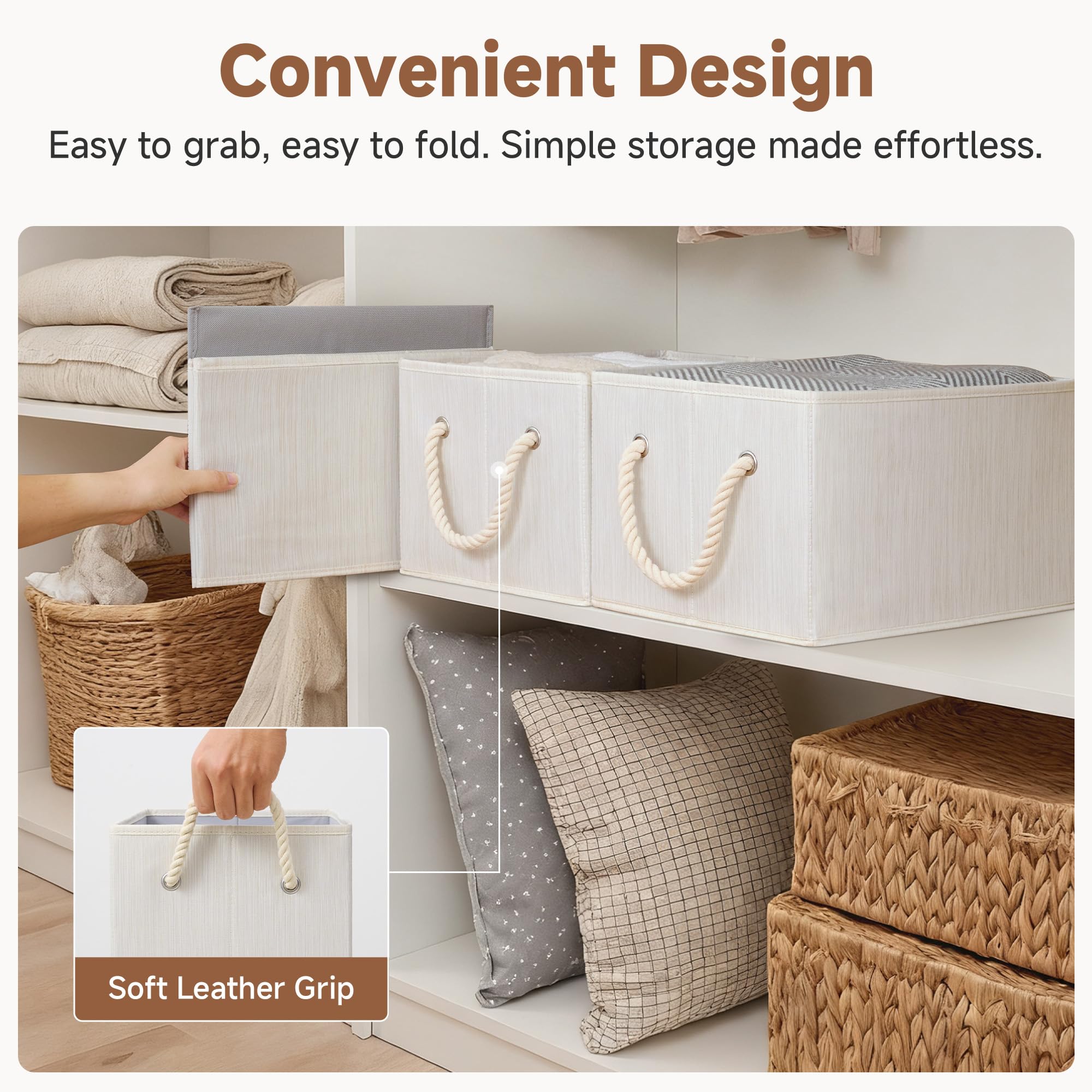 StorageWorks paniers pliés et rangés sous lit, solution de rangement compacte