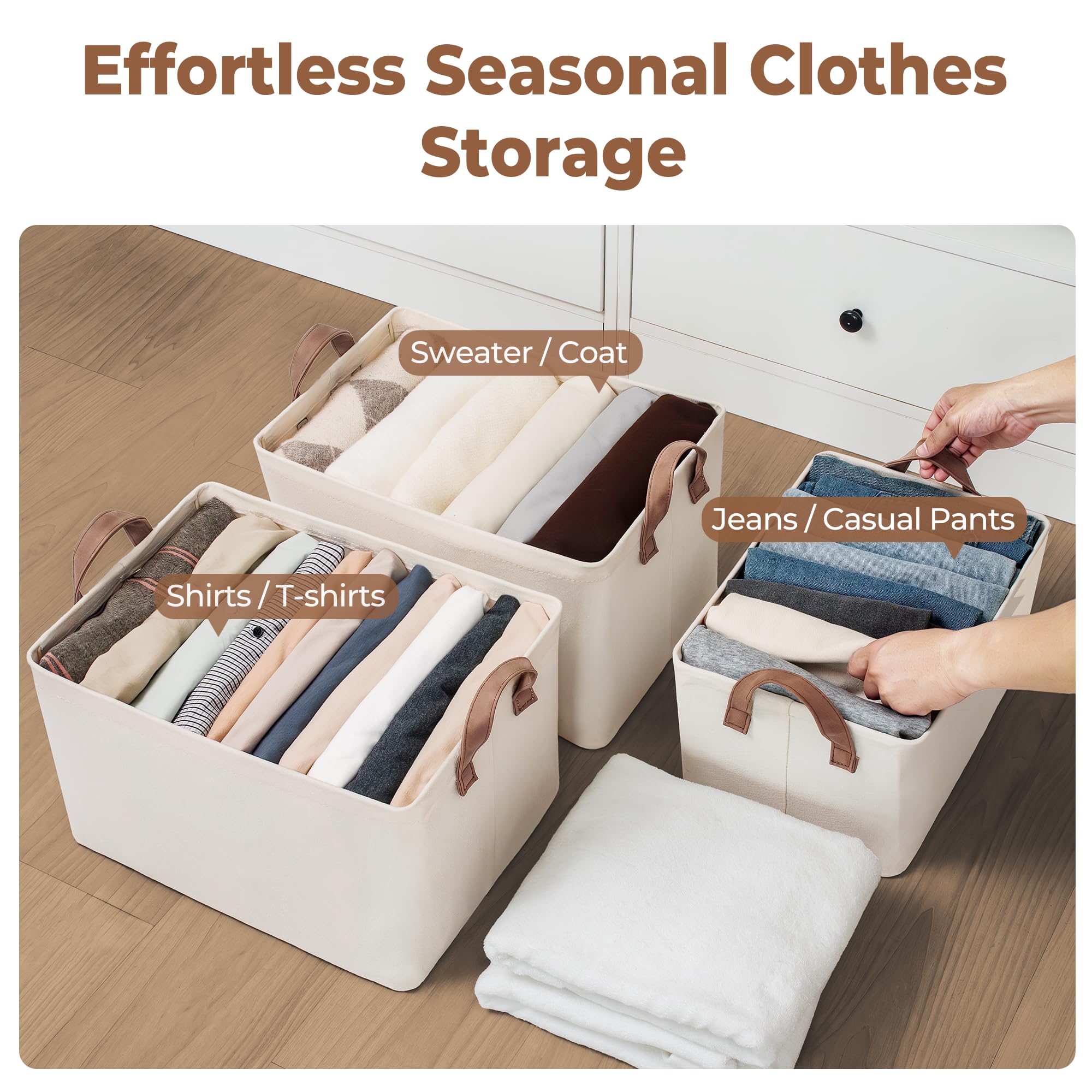 StorageWorks panier sur étagère organisant linge et accessoires