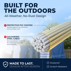 Strata corde installée sur balcon montrant gain de place pour séchage