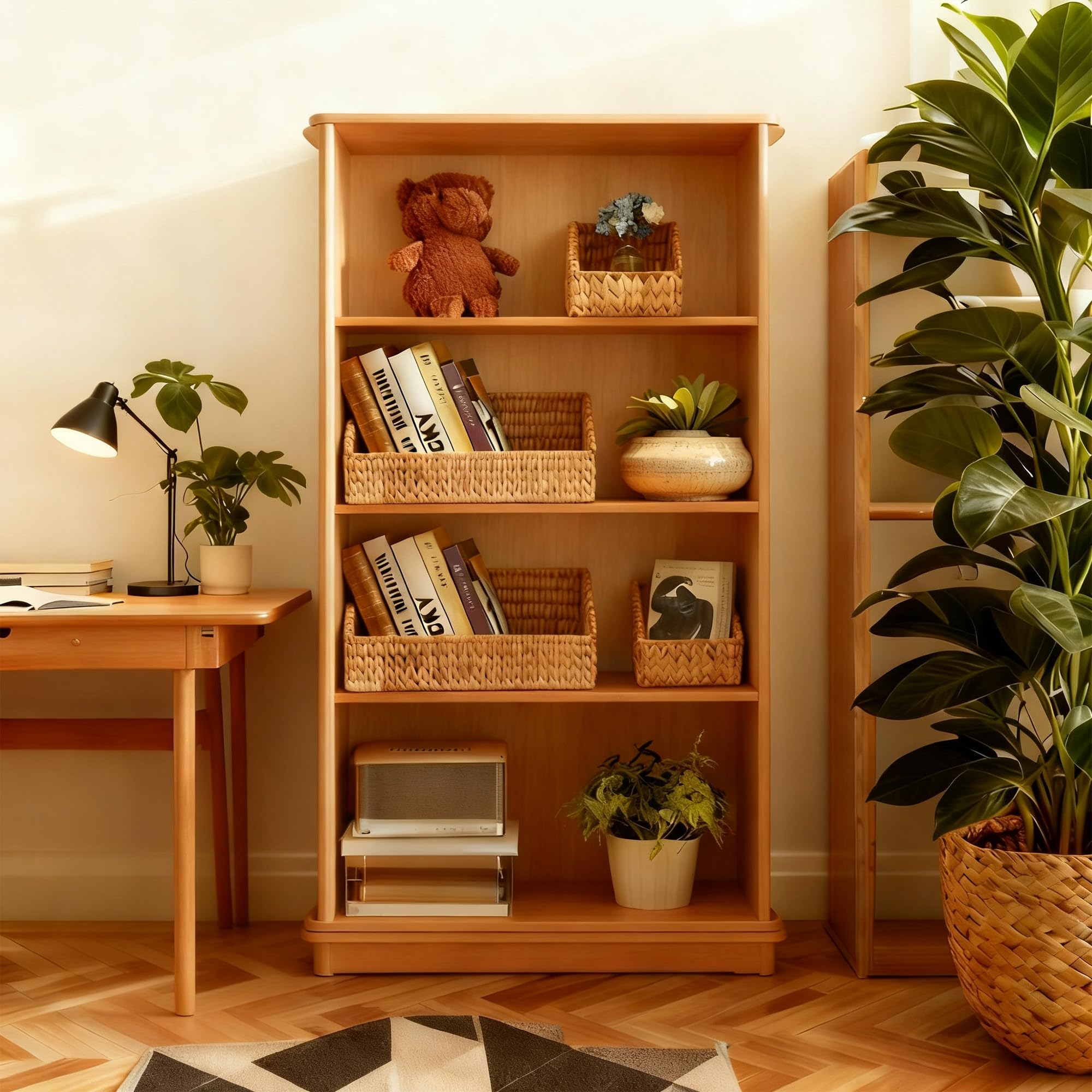 Stylave panier décor bohème sur étagère apport chaleur