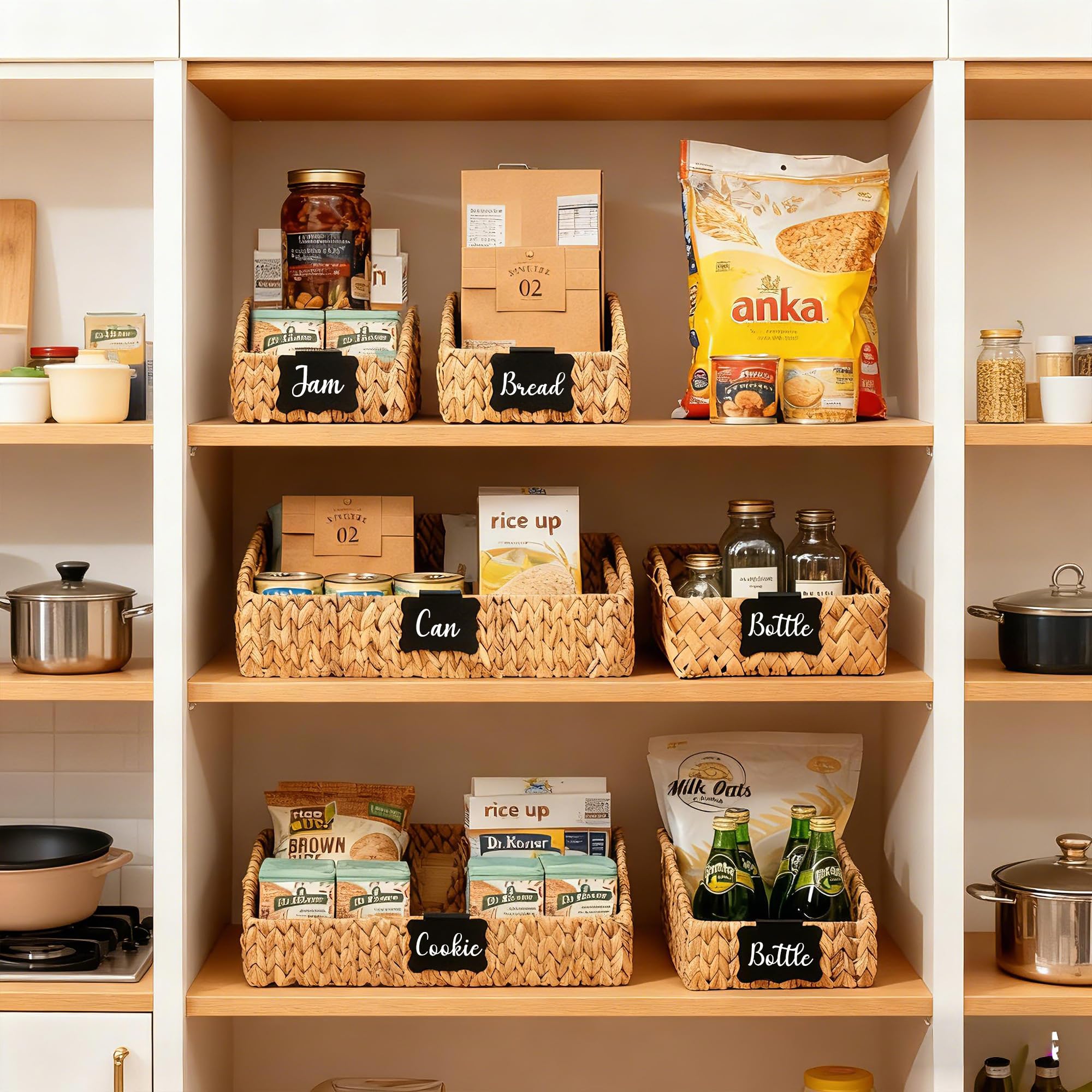 Stylave panier rangé dans garde-manger optimisation espace
