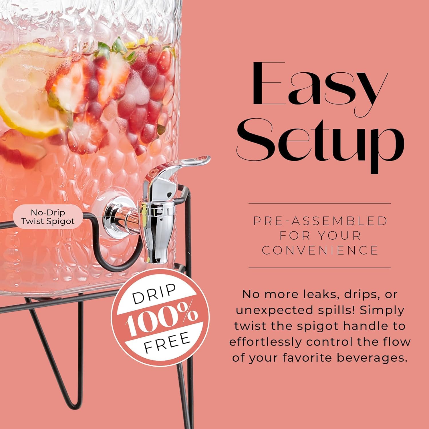Style Setter distributeur rempli de fruits pour infusion savoureuse