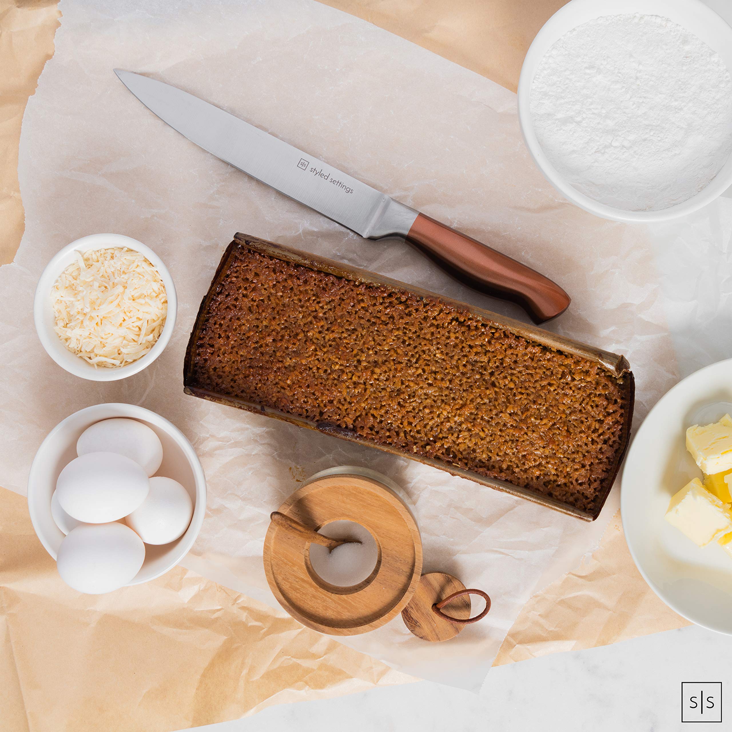 STYLED SETTINGS ciseaux de cuisine et couteau d'office pour précision et polyvalence