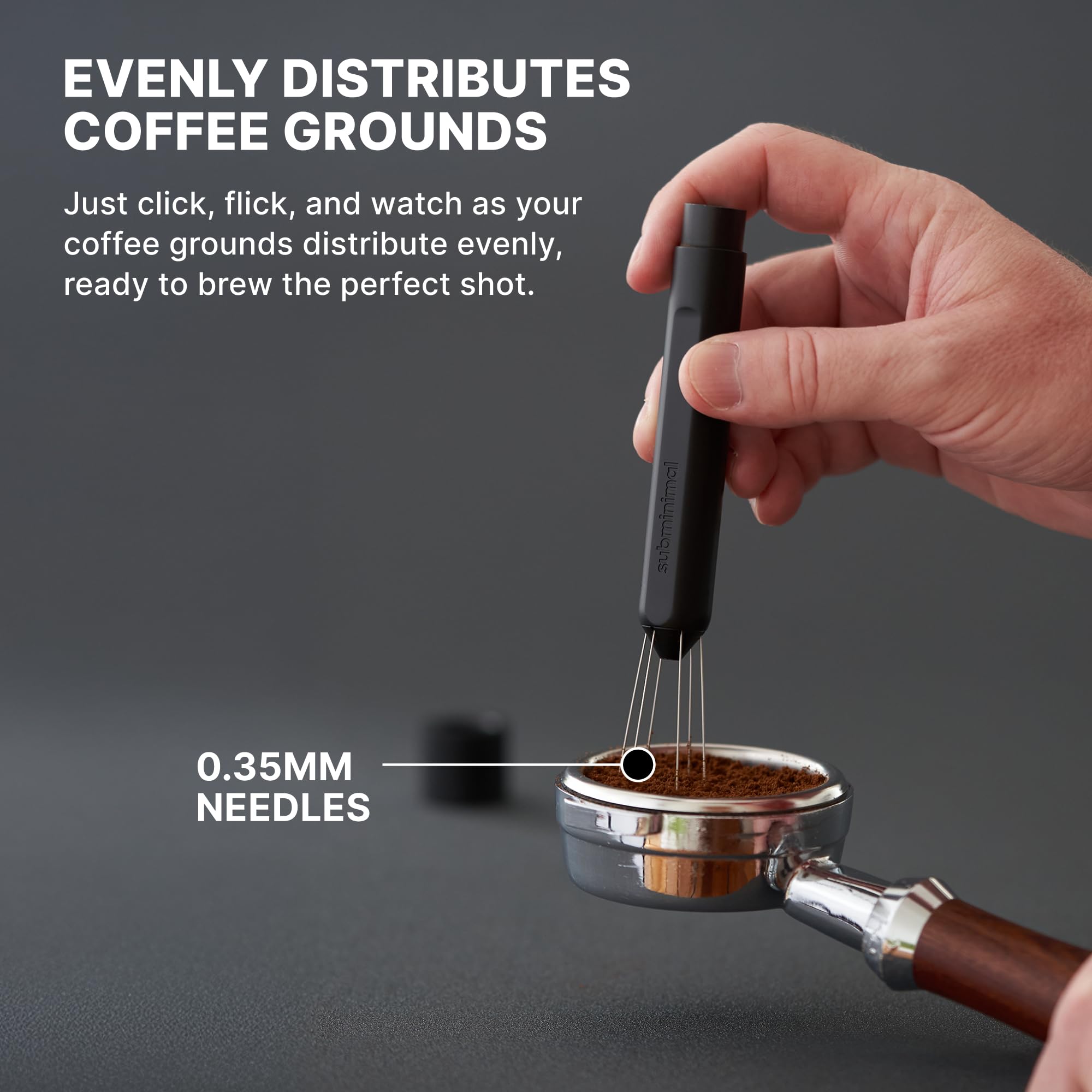 Subminimal Flick WDT en usage sur porte-filtre pour distribution uniforme