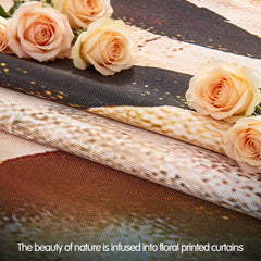 SUBRTEX motif feuilles florales affichant teintes marron chaleureuses