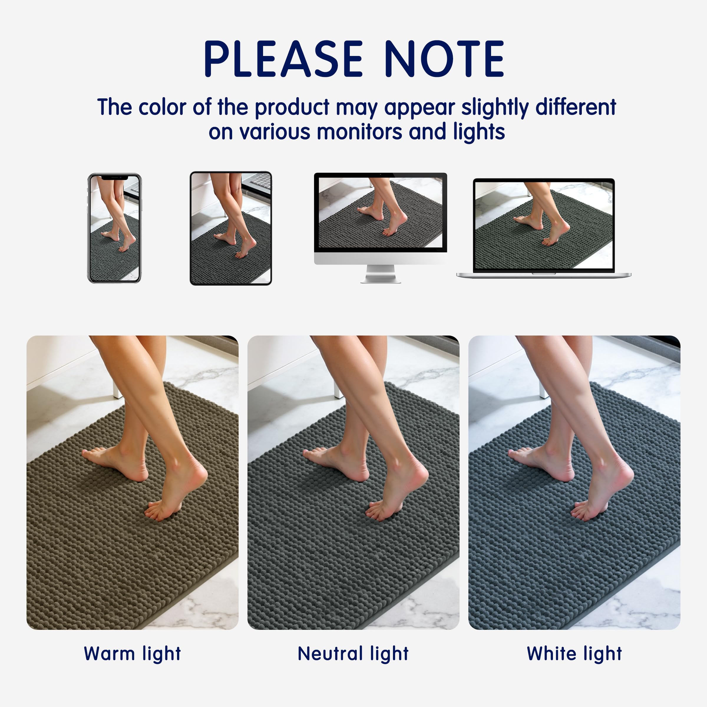 SUBRTEX tapis dans une salle de bain décorée pour style et fonctionnalité