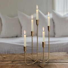 SUJUN candelabre utilisé avec bougies LED créant ambiance sécurisée