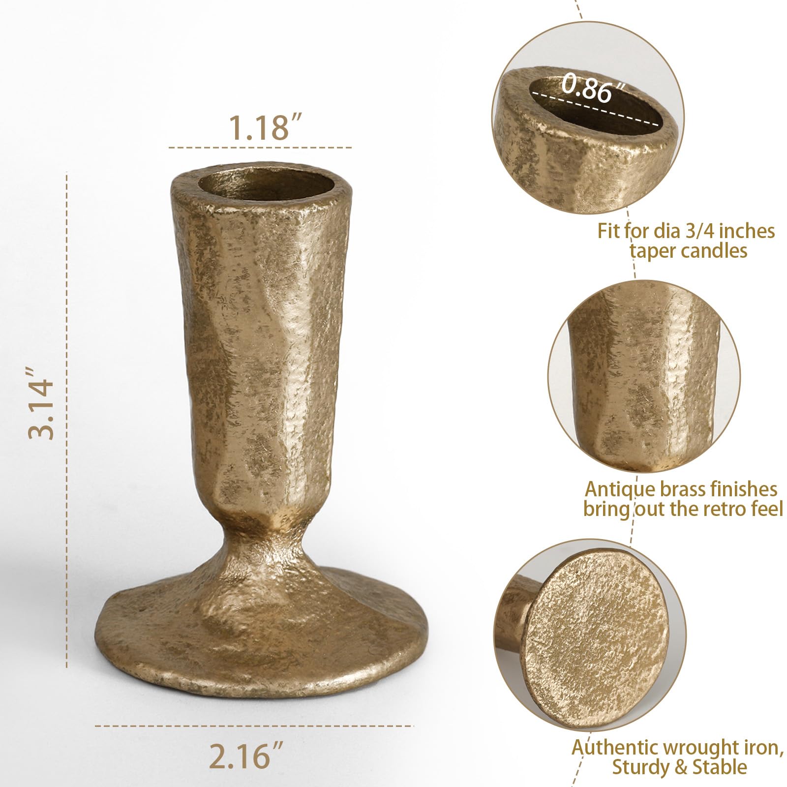SUJUN gros plan sur la patine laiton antique révélant texture artisanale