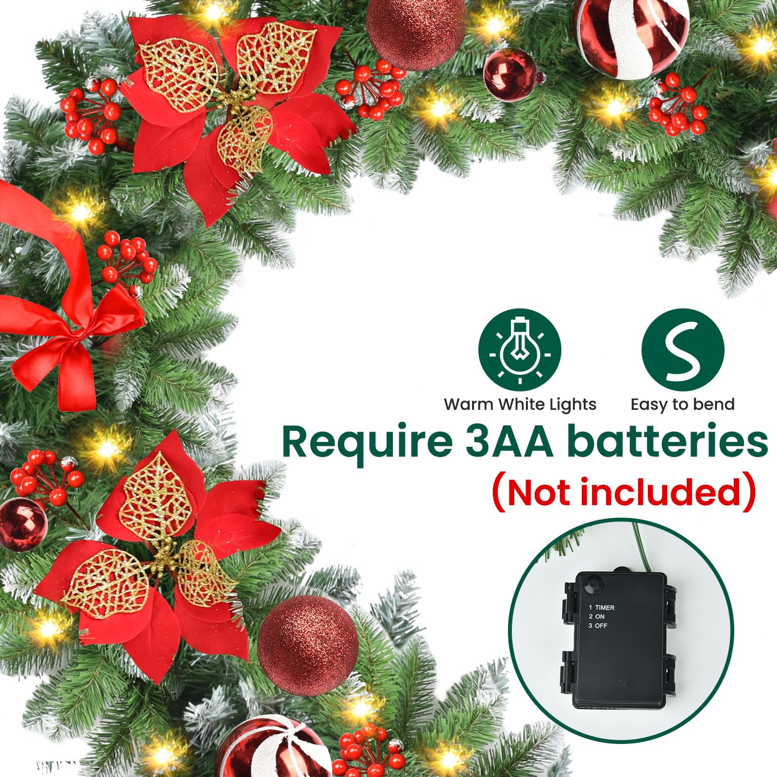 sukaudiz lumière LED chaude illuminant la décoration extérieure