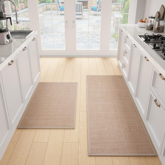 SUMLANS tapis ensemble face avant montrant design camel et confort