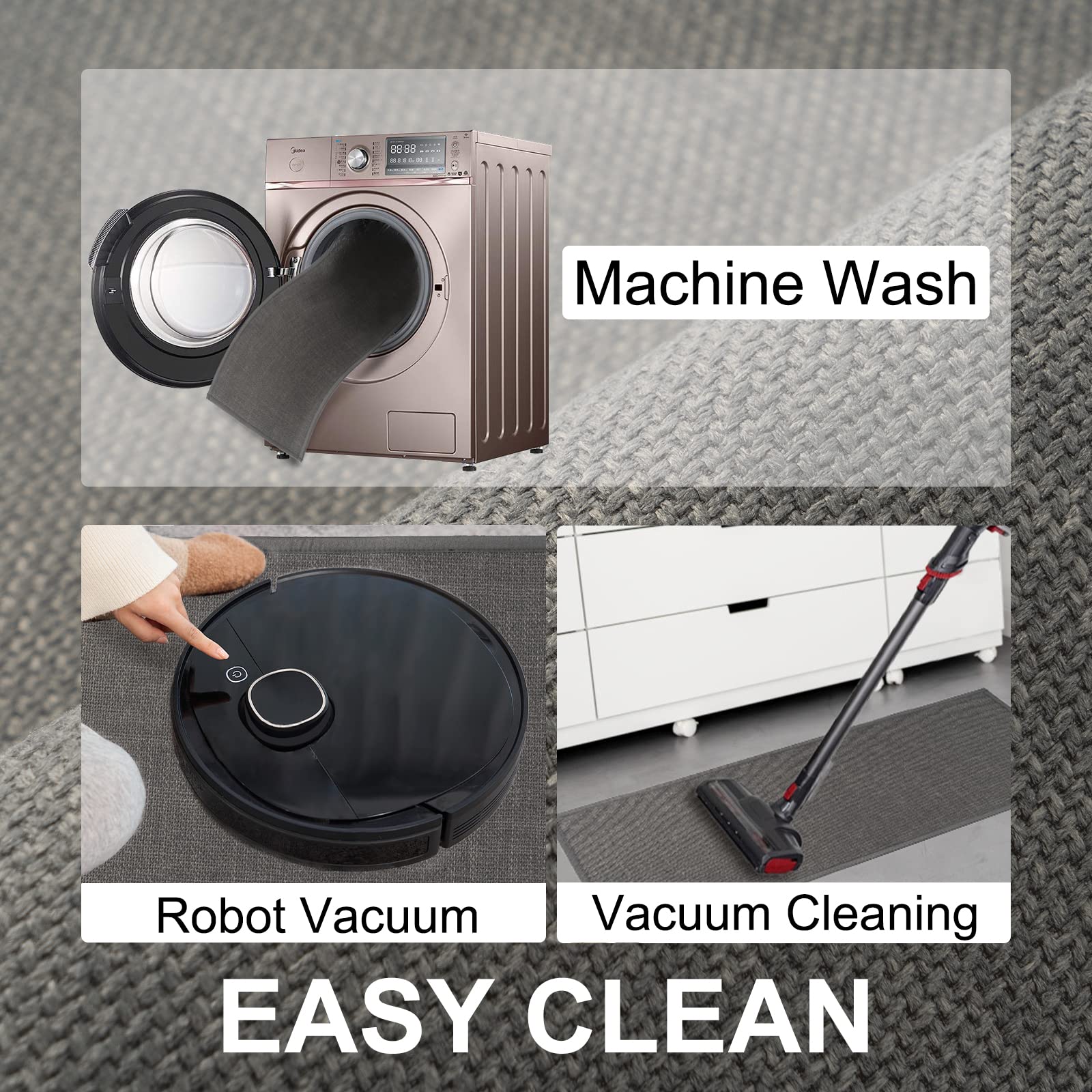 SUMLANS tapis pendant un cycle de lavage, nettoyage facile et durable