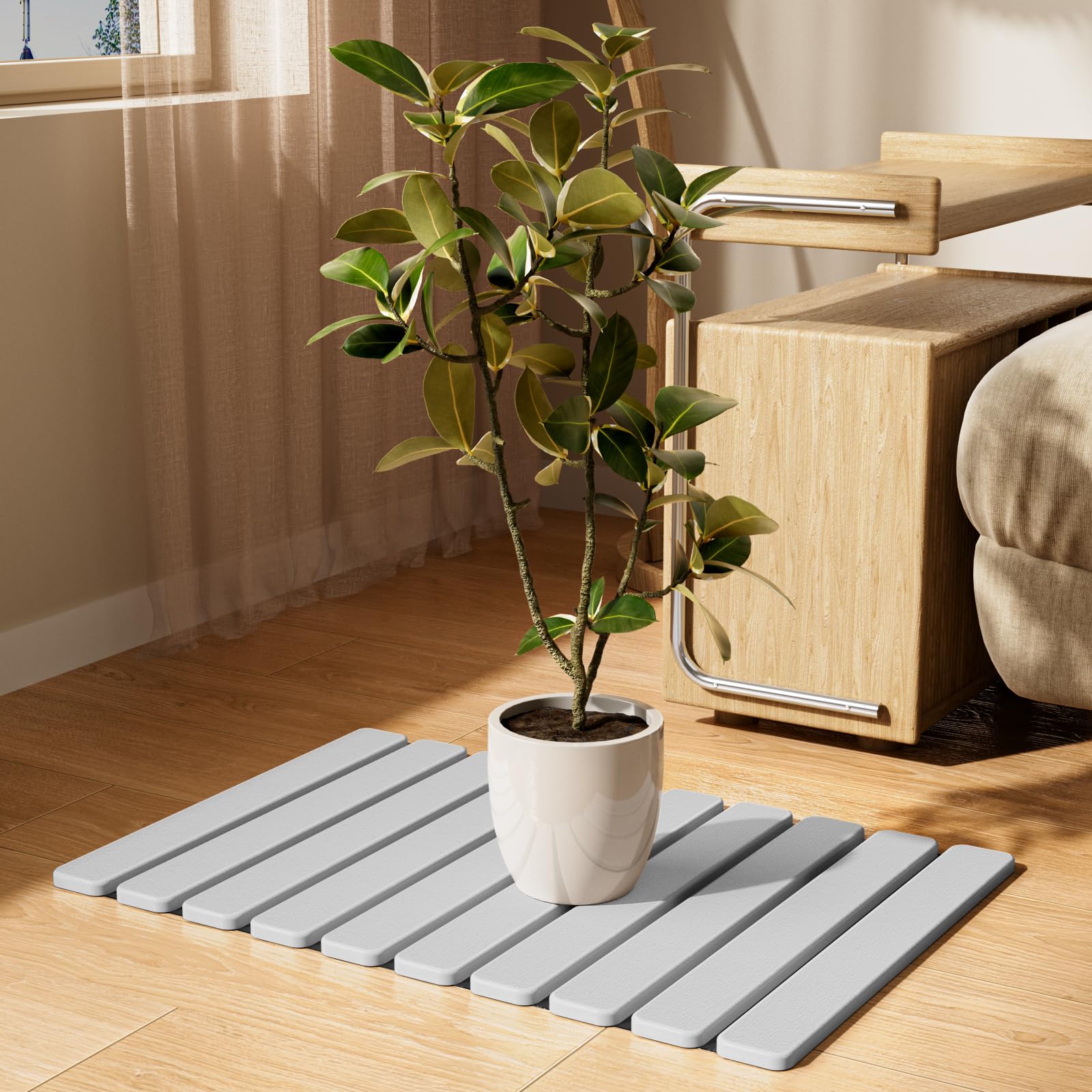 Summer&Kiss tapis utilisé en cuisine sous gamelle pour absorber éclaboussures