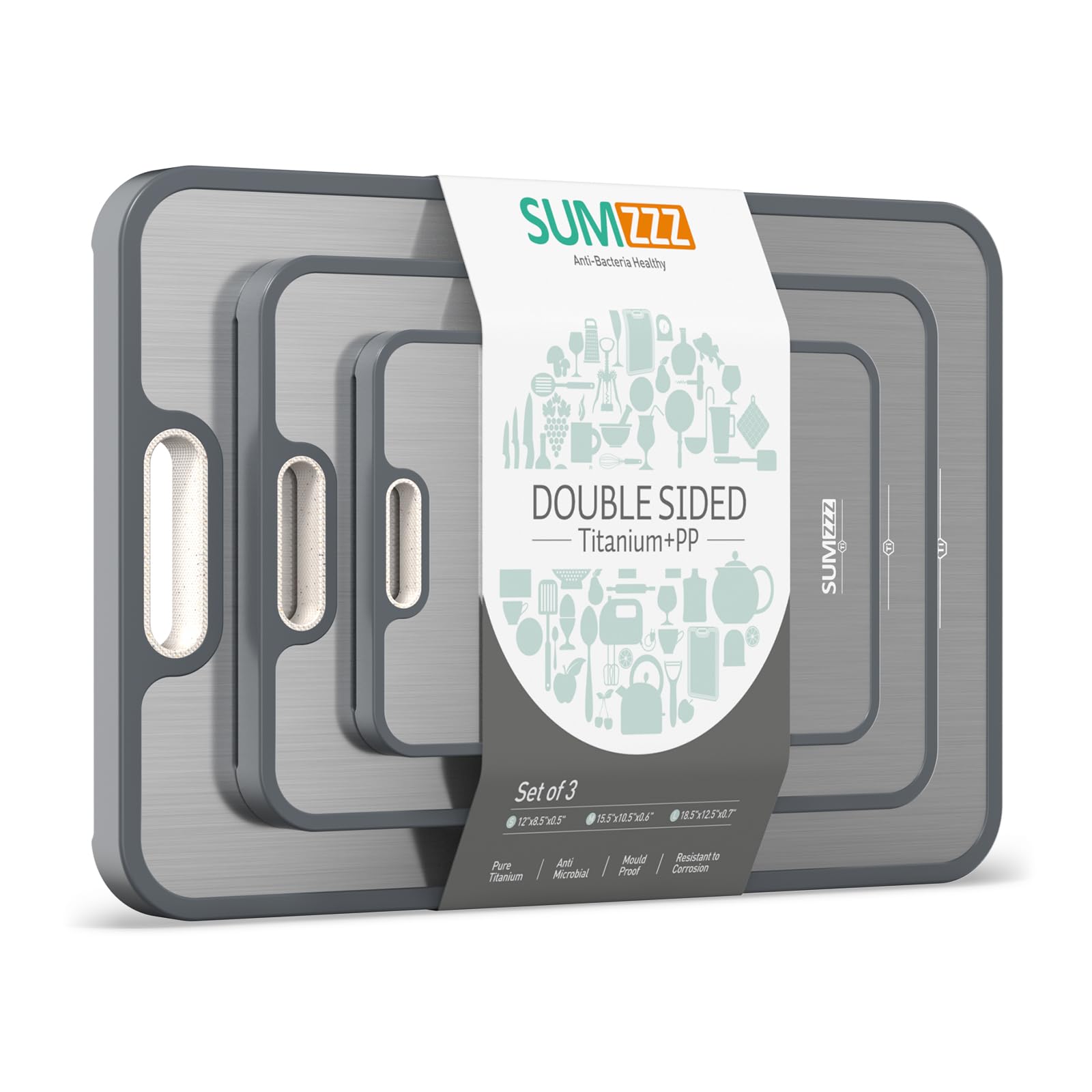 Sumzzz planche titane face avant montrant surface lisse et durable
