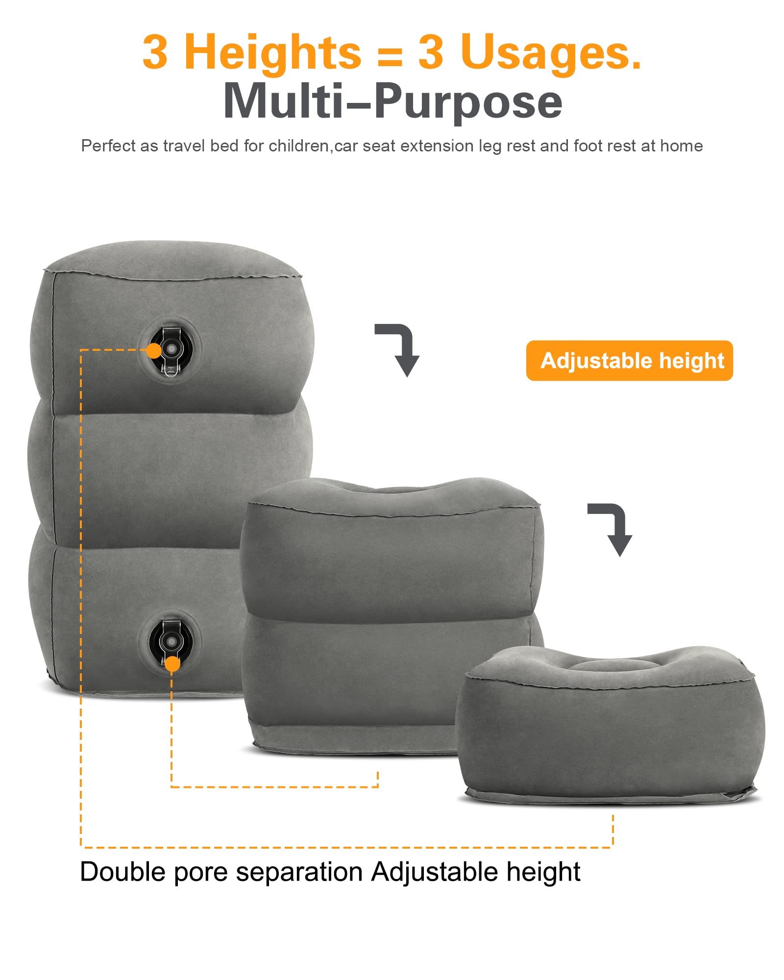 Sunany valves 2-en-1 visibles, gonflage rapide et pratique