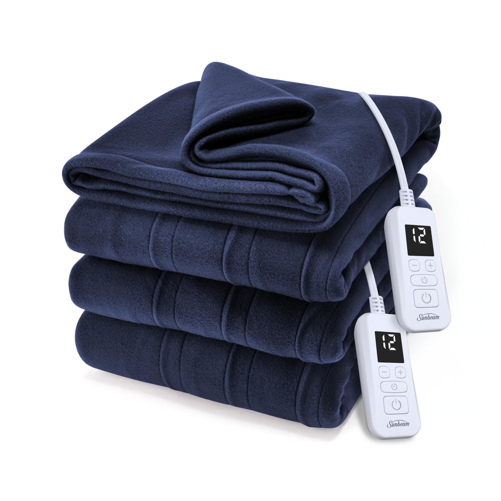 Sunbeam couverture face avant indigo montrant chaleur et style