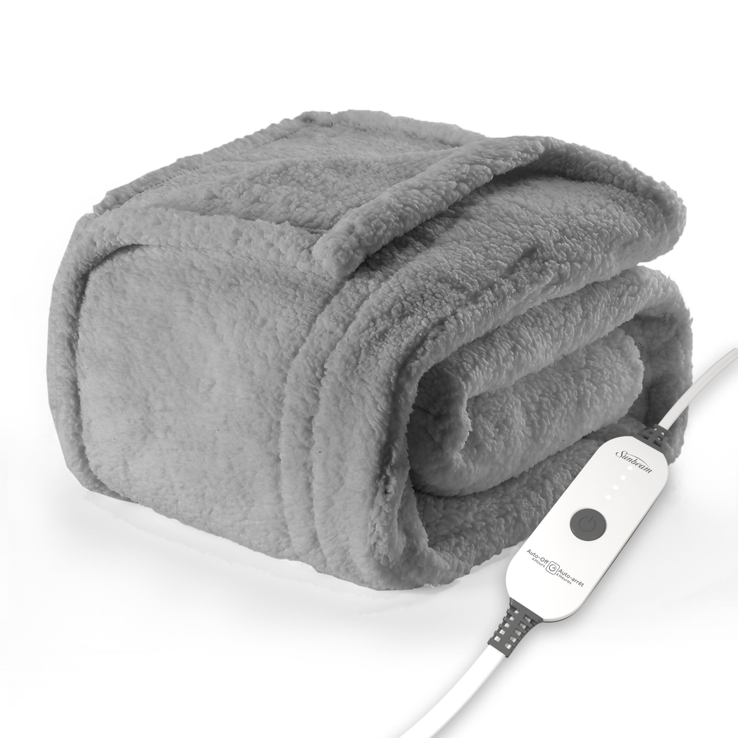 Sunbeam vue avant du plaid Royal Sherpa montrant son design et chaleur réconfortante