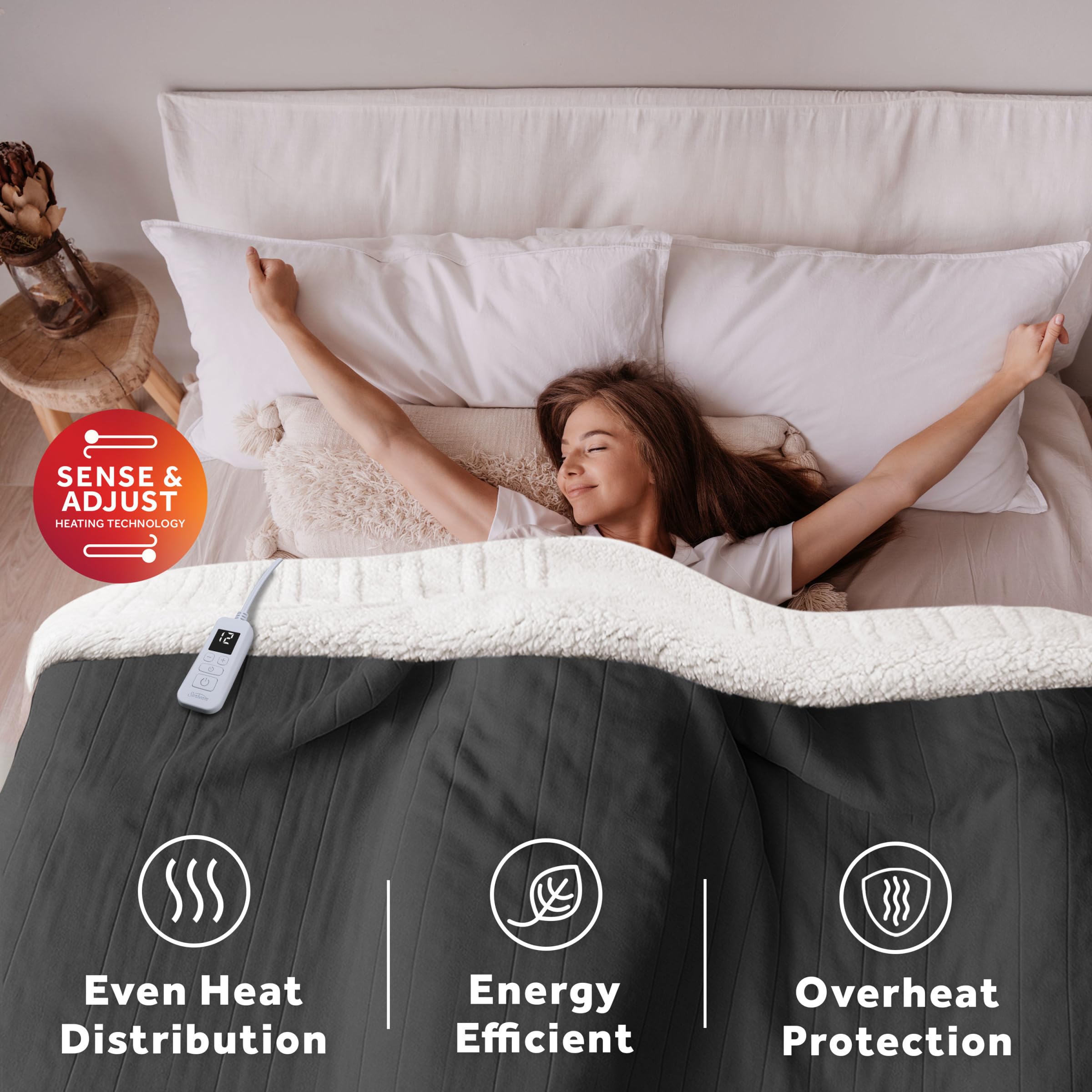 Sunbeam démonstration taille King couvrant entièrement le matelas