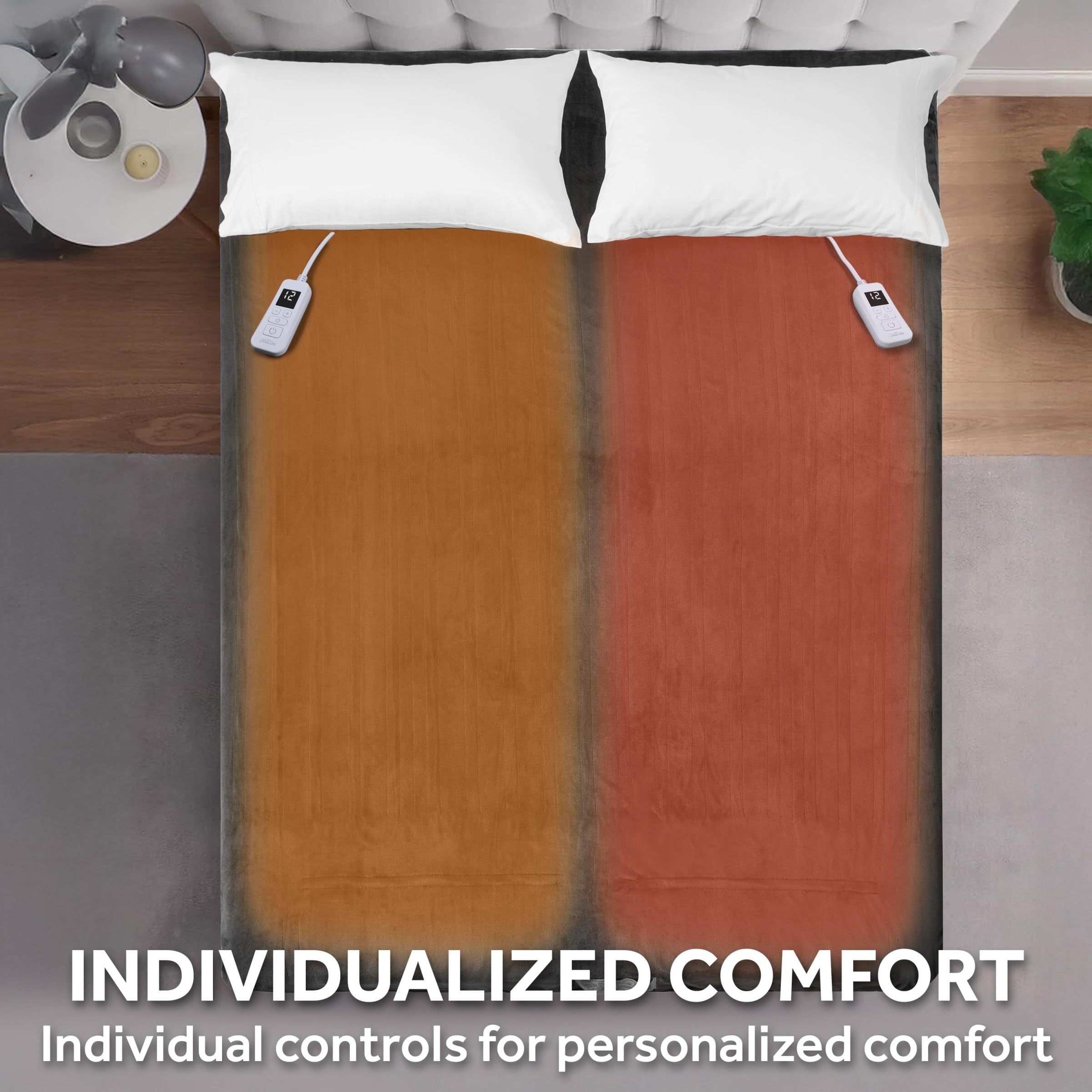 Sunbeam couverture préchauffant draps sur lit king pour confort