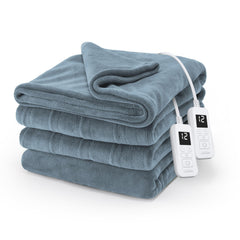 Sunbeam couverture Royal Luxe face avant montrant couleur Ice Blue et chaleur accueillante