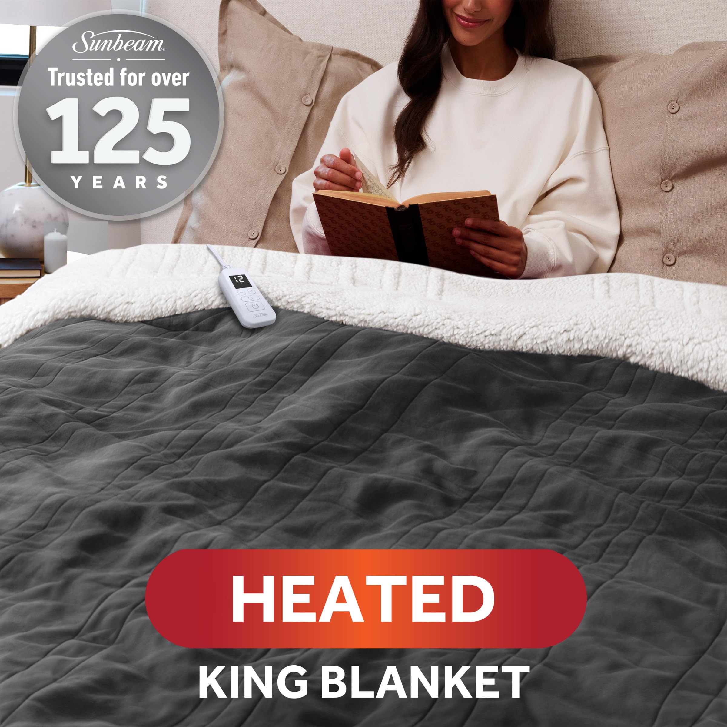 Sunbeam gros plan microplush doux pour confort luxueux