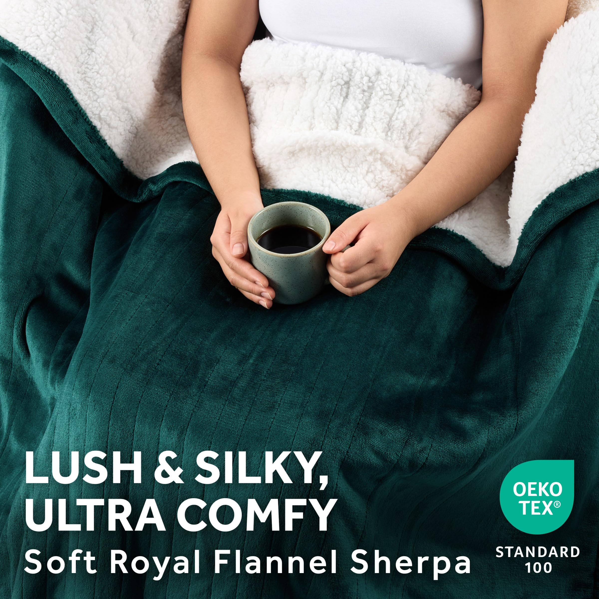 Sunbeam plaid en usage sur canapé pour détente et chaleur immédiate