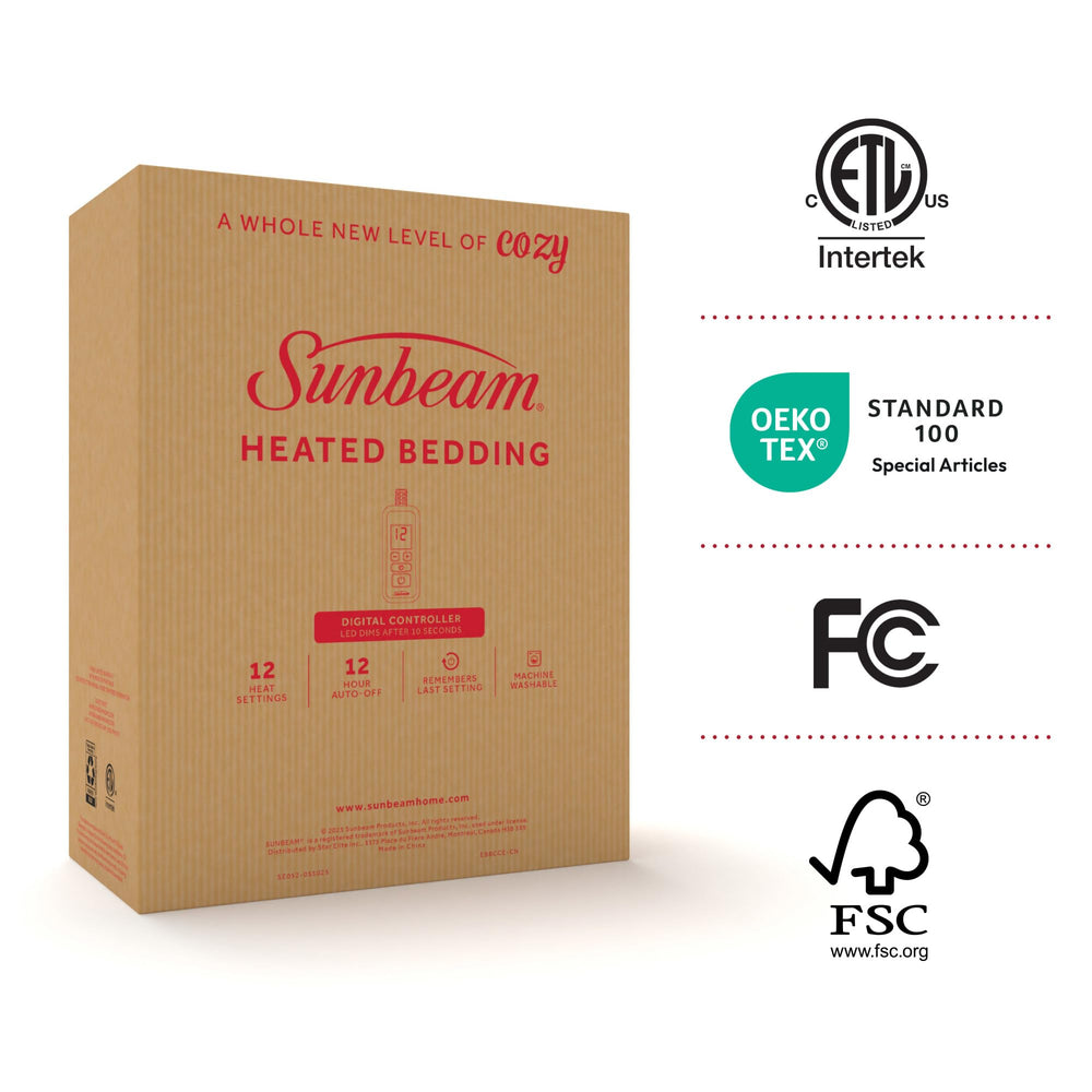 Sunbeam couverture utilisée comme plaid sur canapé pour un confort quotidien
