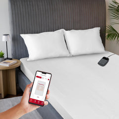 Sunbeam surmatelas King vue avant montrant l'assemblage et confort
