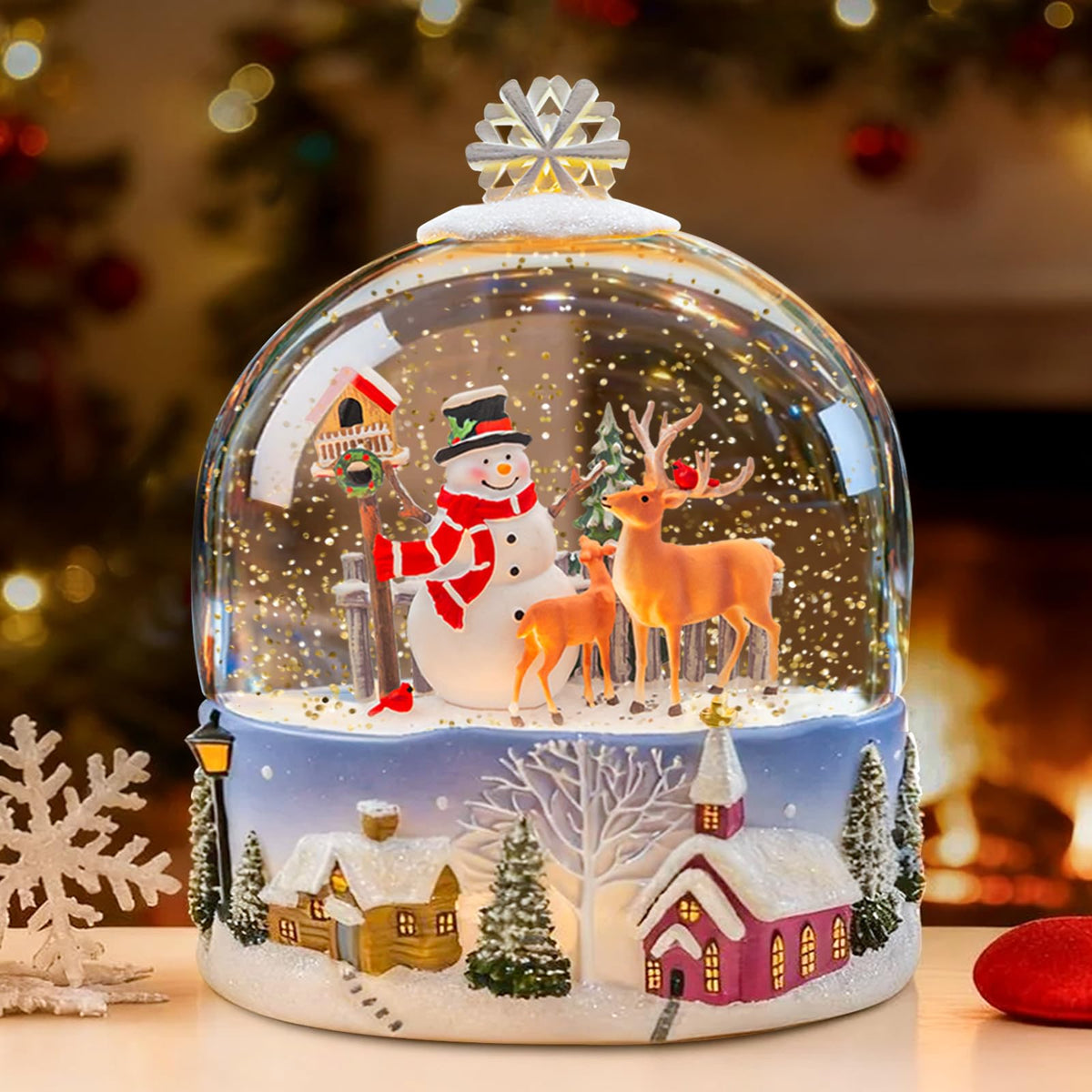 SUNFACE globe face bonhomme de neige éclairage chaleureux pour décoration