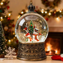SUNFACE vue frontale du globe de neige illuminé pour décoration chaleureuse