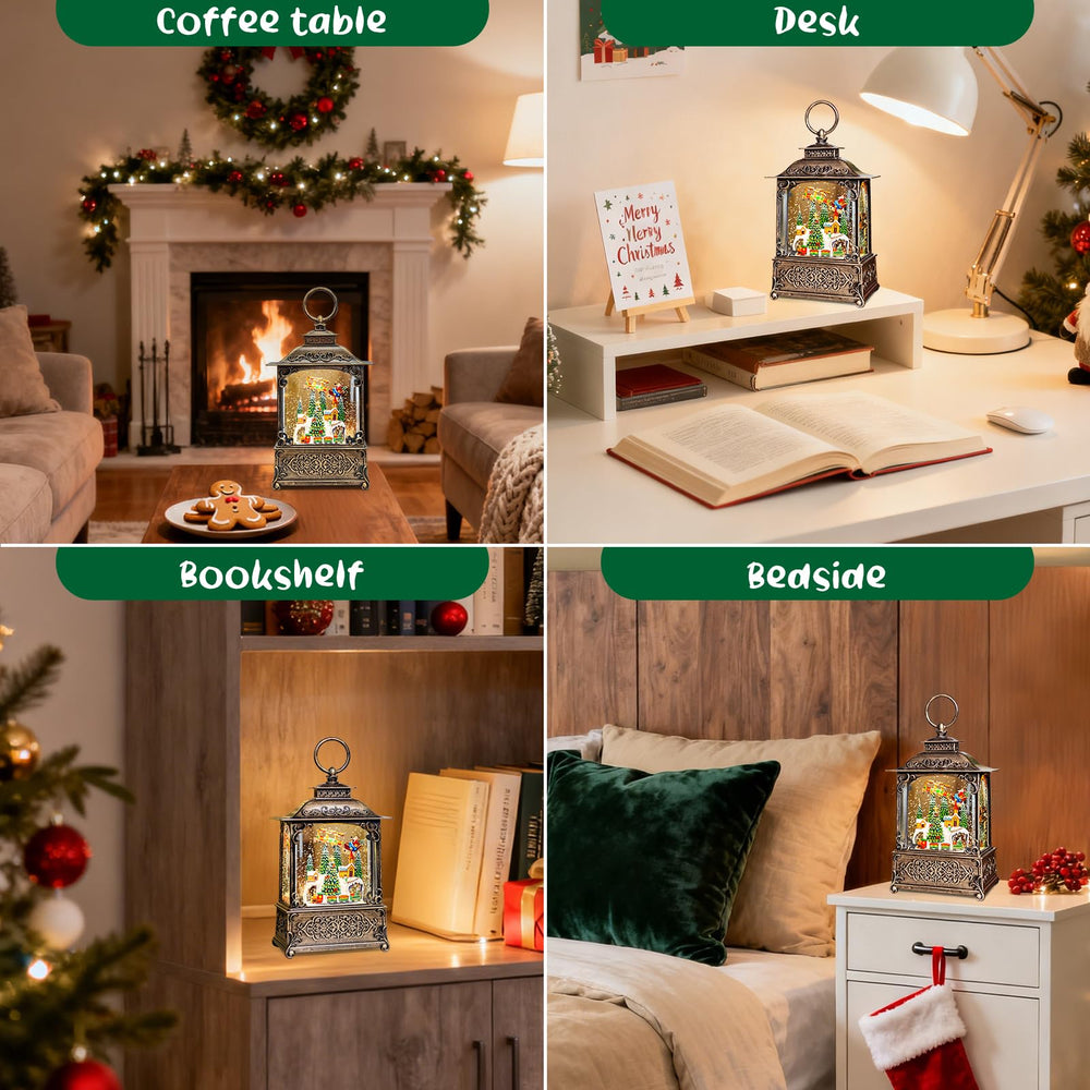 SUNFACE sur manteau décoré de Noël, met en valeur la décoration