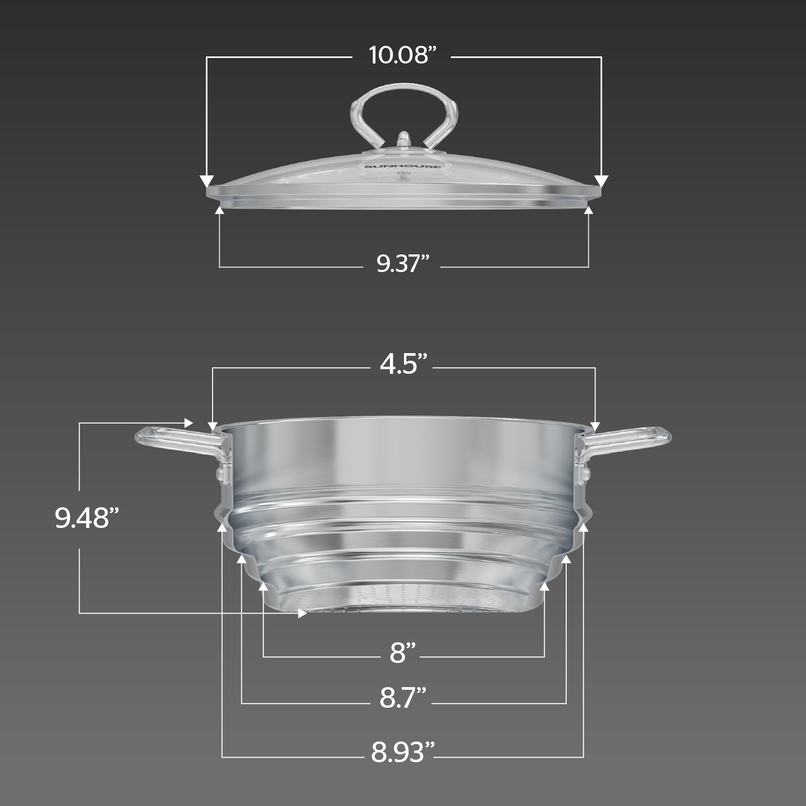 Sunhouse insert vapeur comparaison taille montre compatibilité 20–24 cm