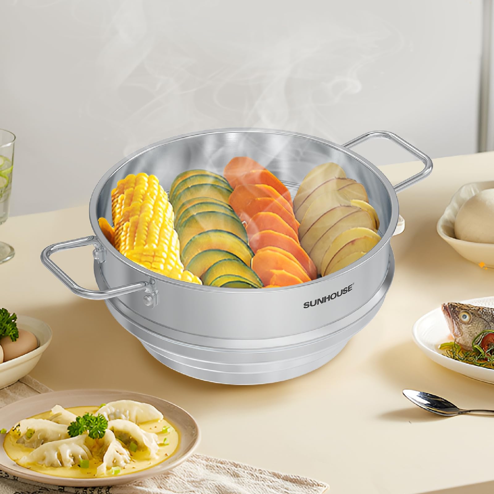 Sunhouse insert vapeur rangement empilé gain de place en cuisine