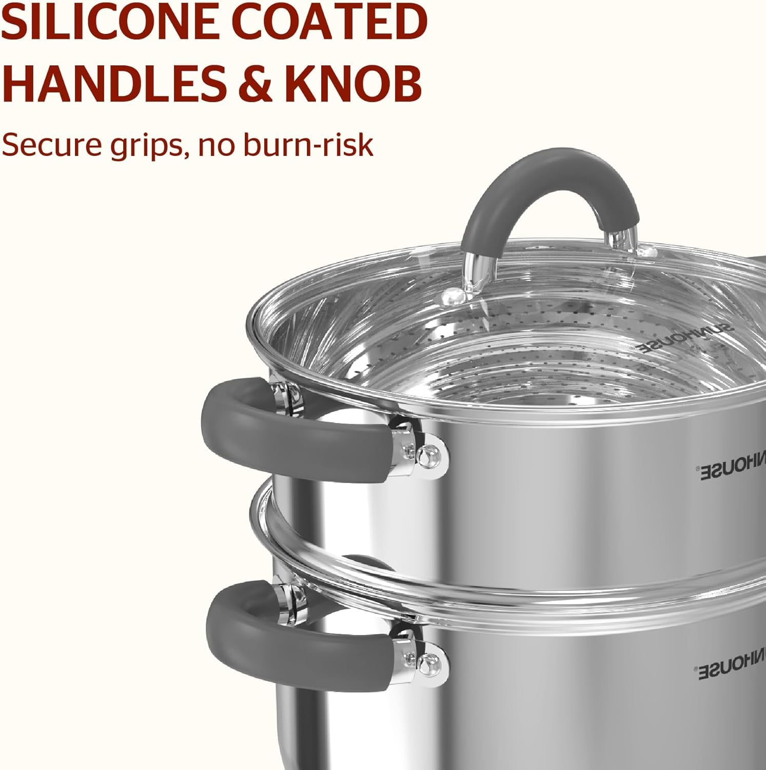 Sunhouse cuisson vapeur en action, cuisson simultanée saine et rapide