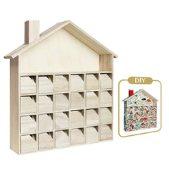 Sunlit calendrier maison face avant prêt à décorer, apporte chaleur festive