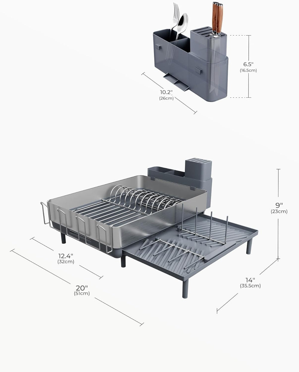 SUNLY profil extensible déployé, espace supplémentaire modulable sur plan de travail