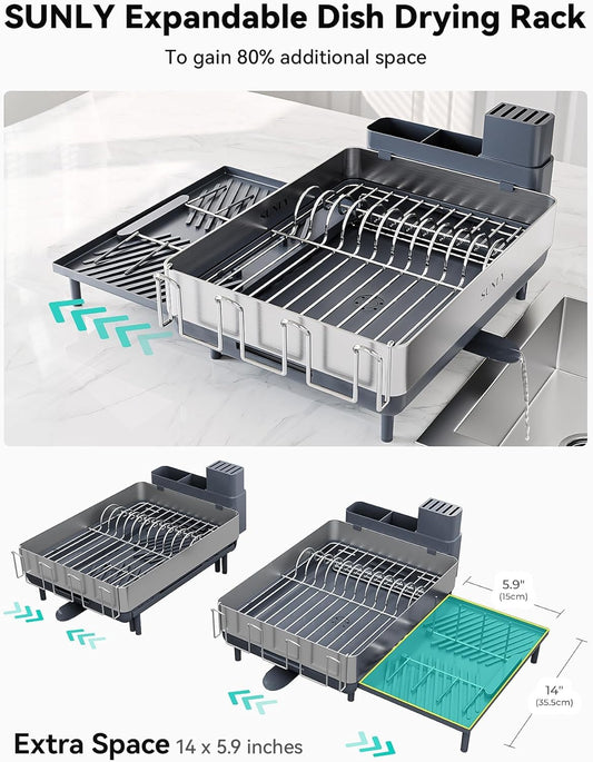 SUNLY détail acier inoxydable 304 brossé, finition durable et anti-traces