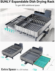 SUNLY détail acier inoxydable 304 brossé, finition durable et anti-traces