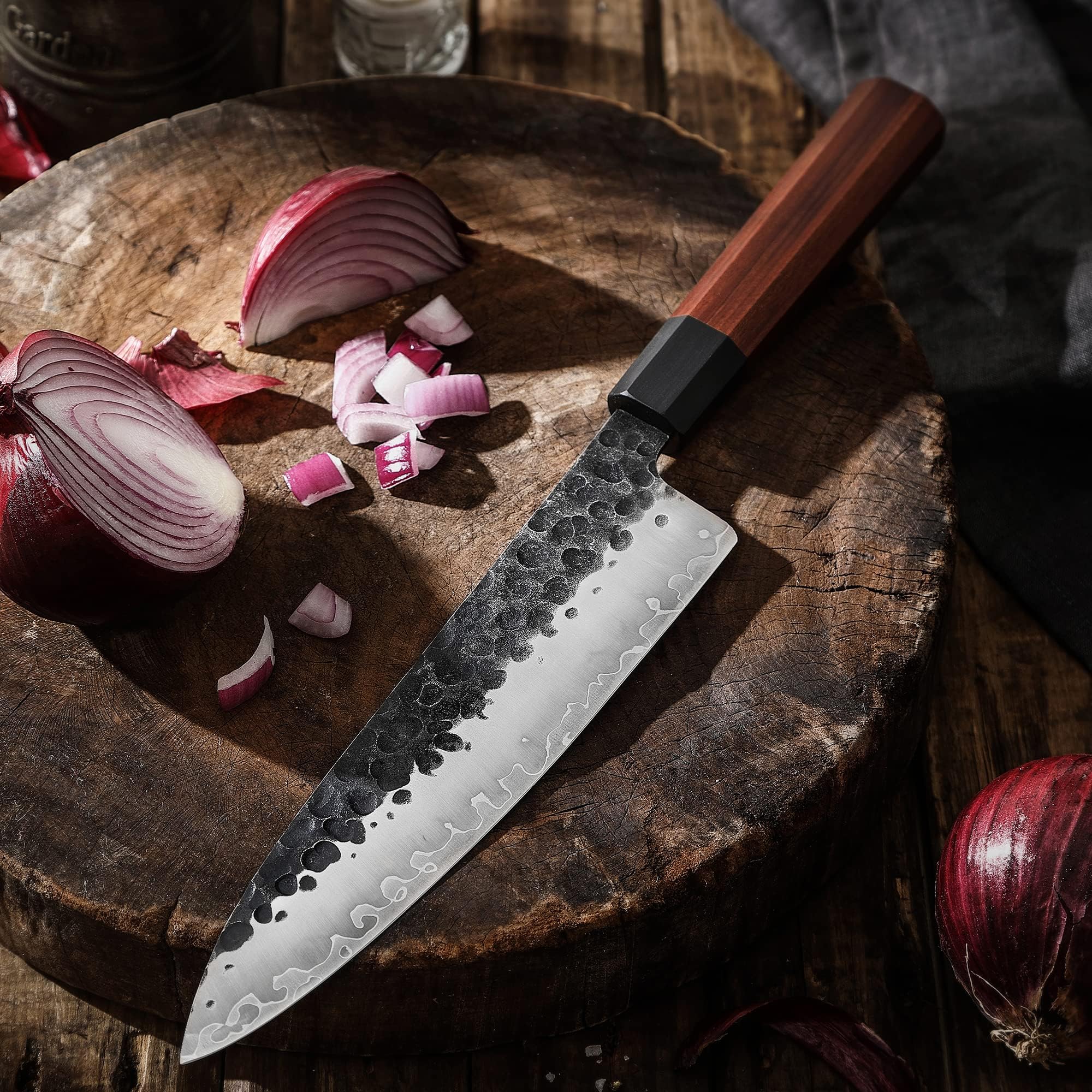 Sunnecko manche octogonal bois de rose offrant confort et prise sûre