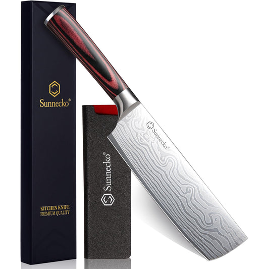Sunnecko nakiri face avant montrant emballage cadeau et bénéfice durabilité